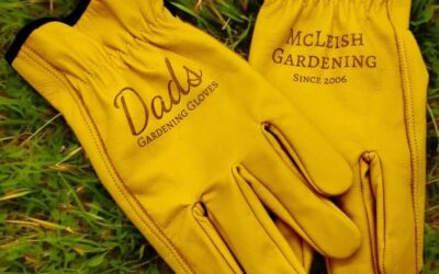 Custom Engraved Leather Gardening Gloves