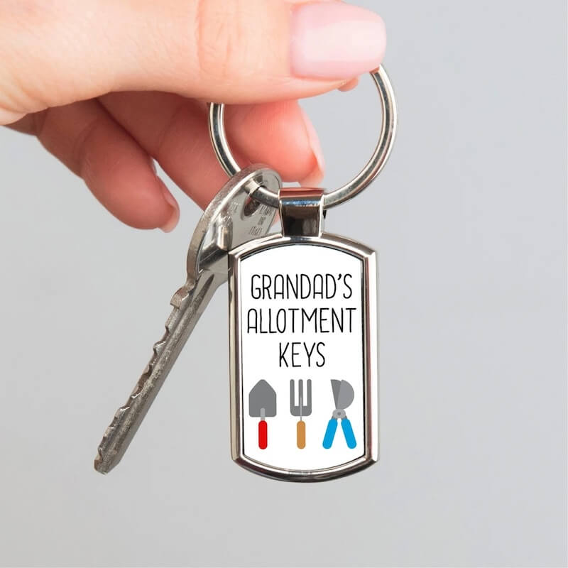 Personalised Allotment Keyring Gift